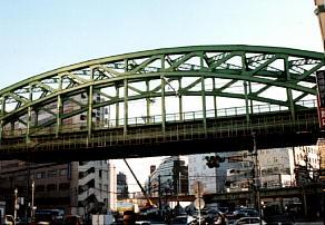 Matsuzumicho Viaduct, JR Sobu Line, in central Tokyo