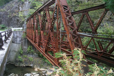 The disused Odaki Bridge in Ashio, Tochigi, Japan.